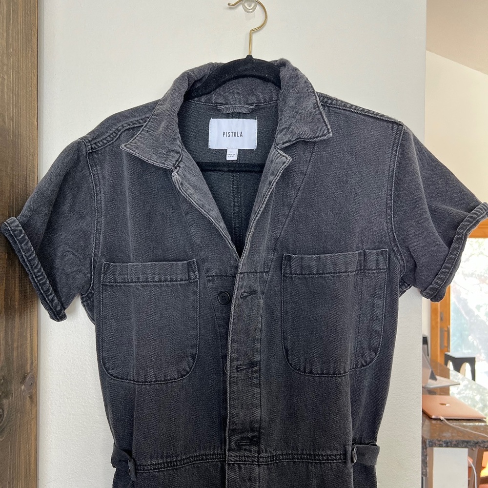 Pistola Charcoal Denim Jumpsuit